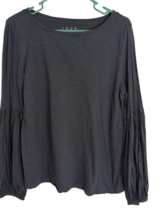 LOFT Tops - LOFT Dark Gray Long Sleeve Shirt Size Medium